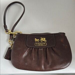 COACH BROWN COIN PURSE